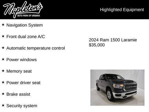 Used 2024 RAM 1500 Laramie AWD/4WD image 15