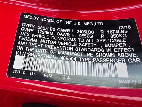 Used 2019 Honda Civic Sport image 34