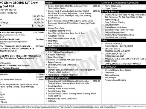 Used 2019 GMC Sierra 3500 SLT w/ Duramax Plus Package image 11