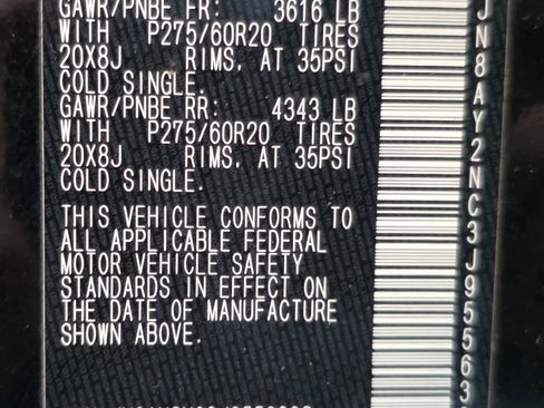 Used 2018 Nissan Armada Platinum w/ Interior Lighting Package image 34