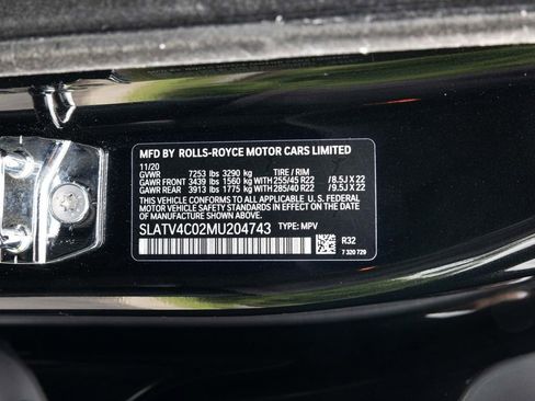 Certified 2021 Rolls-Royce Cullinan AWD/4WD image 89
