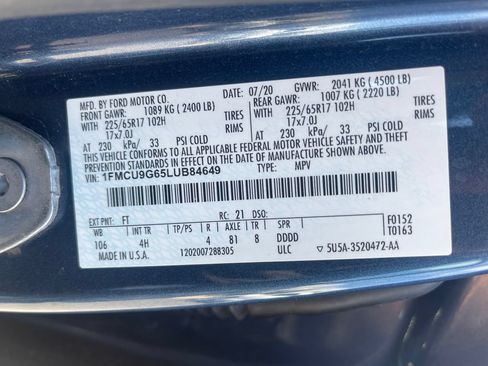 Used 2020 Ford Escape SE AWD/4WD image 29