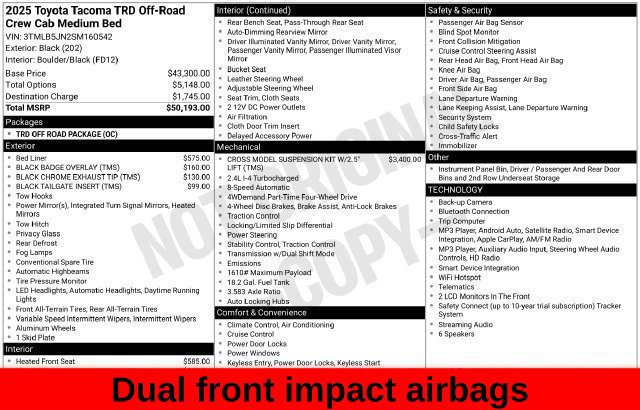 Used 2025 Toyota Tacoma TRD Off-Road AWD/4WD image 36