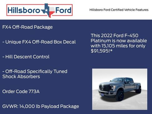 Certified 2022 Ford F450 Platinum w/ FX4 Off-Road Package image 5