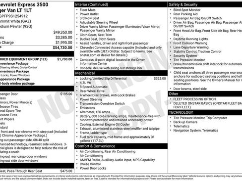 Used 2025 Chevrolet Express 3500 LT w/ LT Preferred Equipment Group RWD image 29