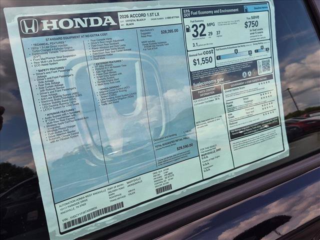 New 2026 Honda Accord LX image 16