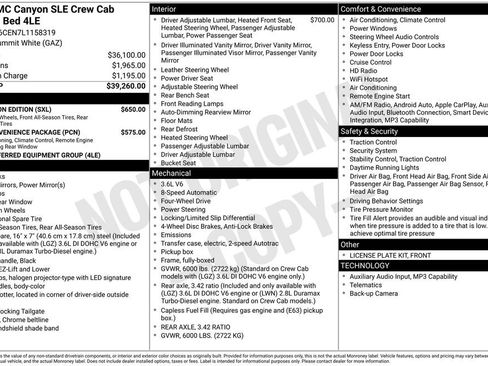 Used 2020 GMC Canyon SLE w/ Elevation Edition AWD/4WD image 36