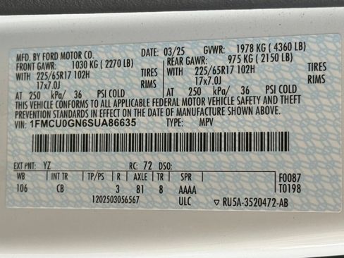 Used 2025 Ford Escape Active FWD image 27