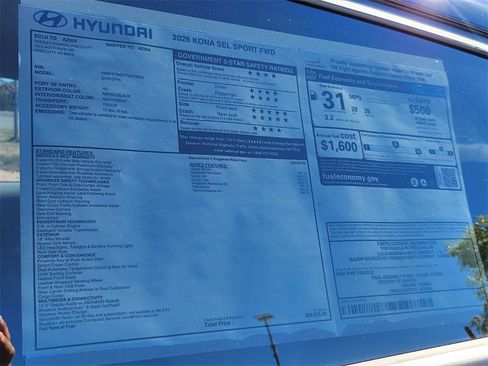 New 2026 Hyundai Kona SEL Sport image 32