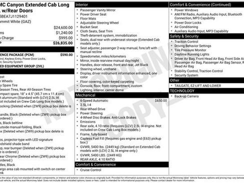 Used 2018 GMC Canyon W/T w/ Convenience Package RWD image 5