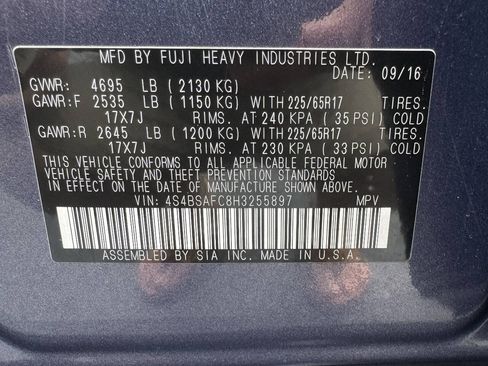 Used 2017 Subaru Outback 2.5i Premium AWD/4WD image 29