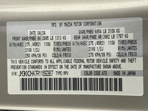 Used 2024 MAZDA CX-90 Plug-In Hybrid w/ Premium Pkg AWD/4WD image 12