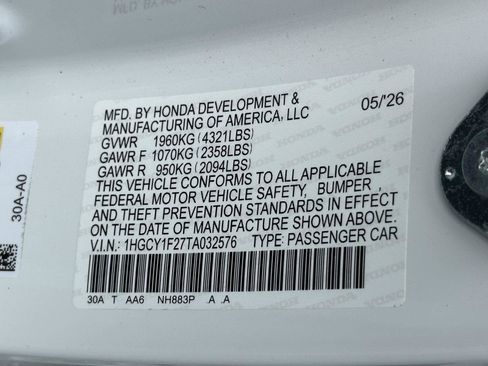 Used 2026 Honda Accord LX image 15