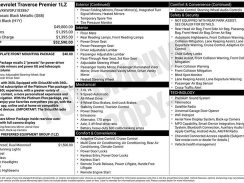 Used 2023 Chevrolet Traverse Premier AWD/4WD image 40