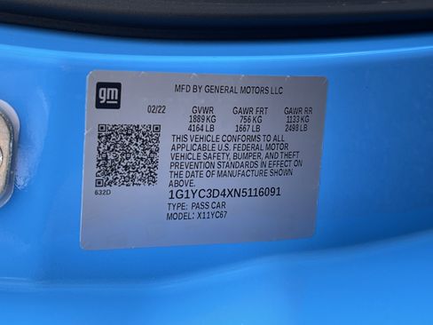 Used 2022 Chevrolet Corvette Stingray Premium Conv w/ Z51 Performance Package image 36