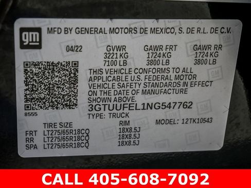 Certified 2022 GMC Sierra 1500 AT4X AWD/4WD image 39