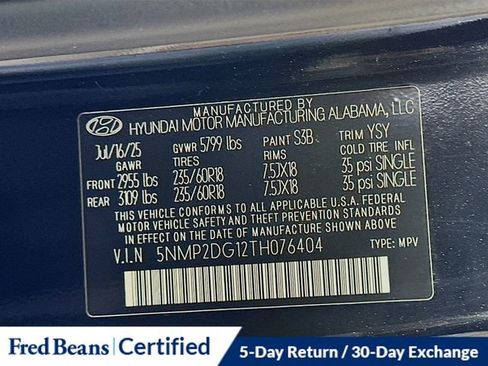 Certified 2026 Hyundai Santa Fe SEL image 34