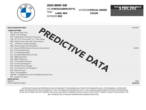 Used 2024 BMW XM Label Red AWD/4WD image 87