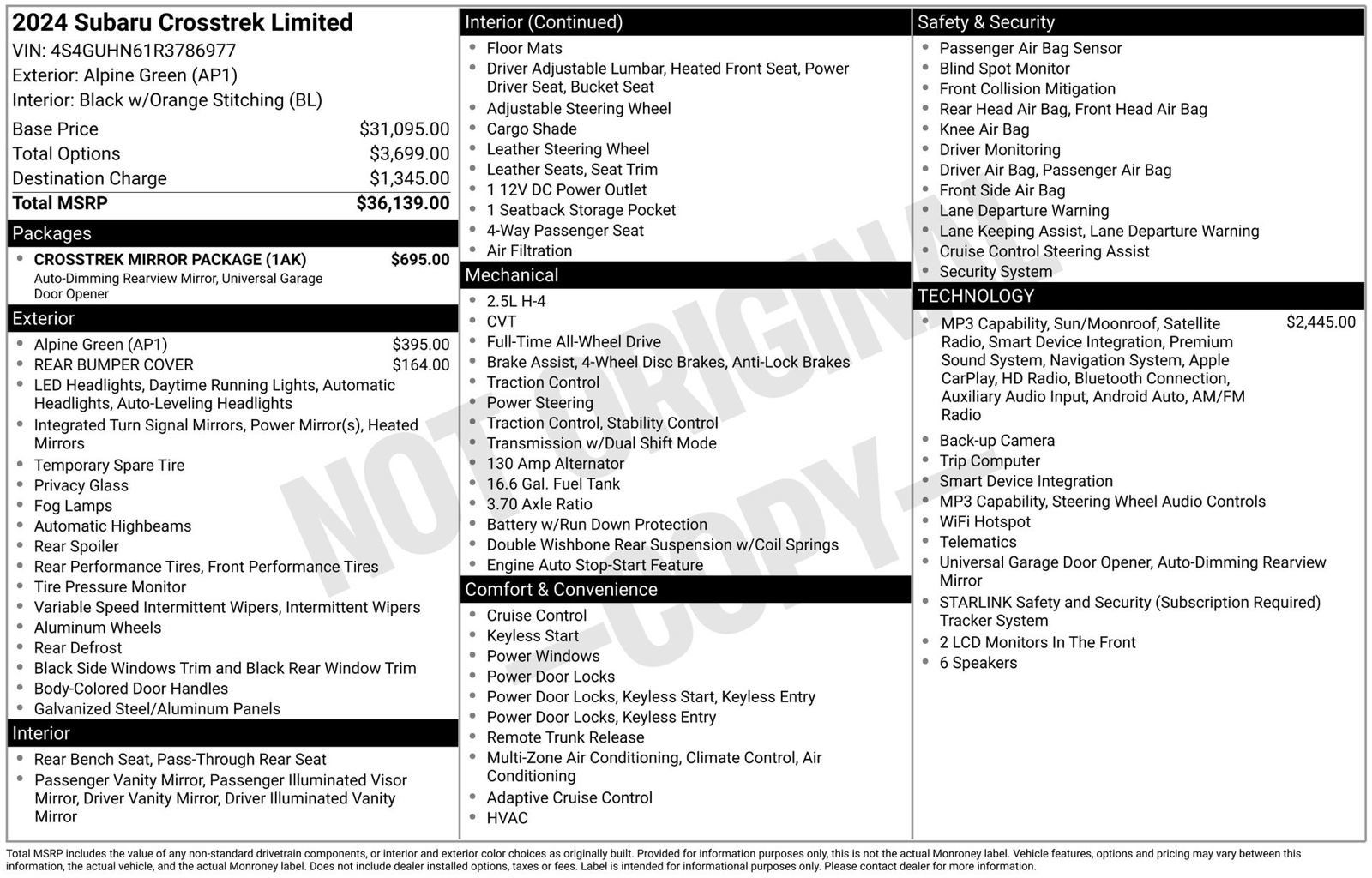 Certified 2024 Subaru Crosstrek 2.5i Limited w/ Crosstrek Mirror Package AWD/4WD image 3