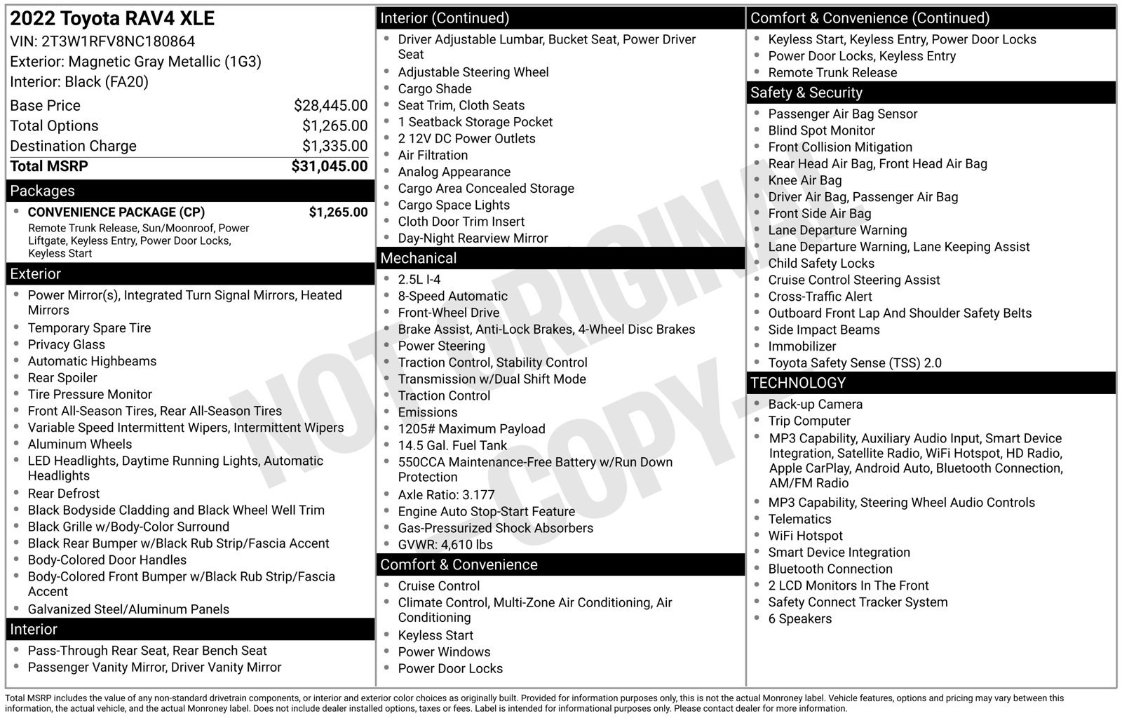Used 2022 Toyota RAV4 XLE w/ Convenience Package FWD image 12