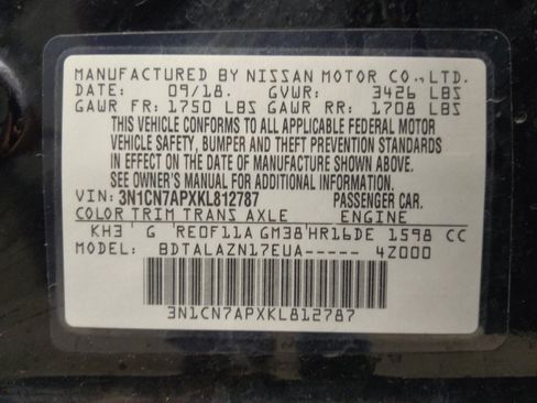 Used 2019 Nissan Versa S Plus FWD image 33