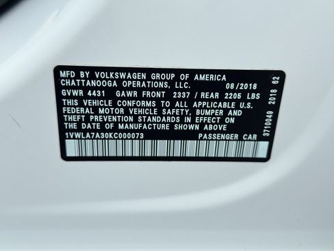 Used 2019 Volkswagen Passat 2.0T Wolfsburg w/ Wheels & Sunroof Package FWD image 28