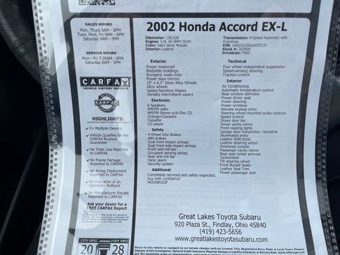 Used 2002 Honda Accord EX image 27
