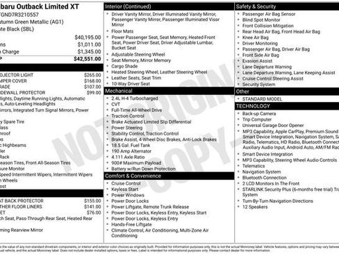 Certified 2024 Subaru Outback Limited XT AWD/4WD image 36