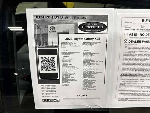 Certified 2023 Toyota Camry XLE w/ Cold Weather Package AWD/4WD image 13