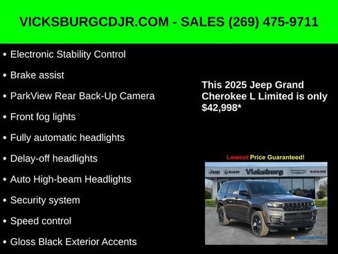 New 2025 Jeep Grand Cherokee L Limited w/ Black Appearance Package image 27