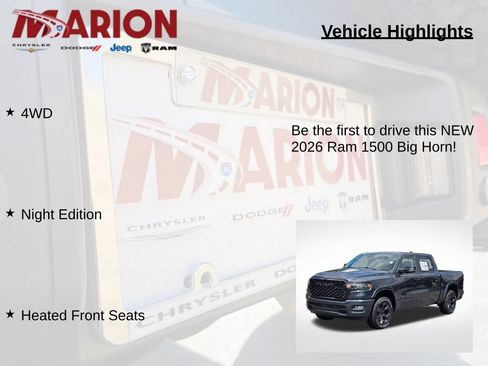 New 2026 RAM 1500 Big Horn w/ Night Edition AWD/4WD image 5