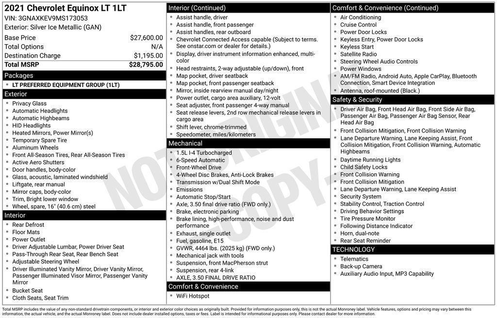 Used 2021 Chevrolet Equinox LT FWD image 26