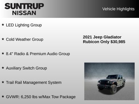 Used 2021 Jeep Gladiator Rubicon AWD/4WD image 16