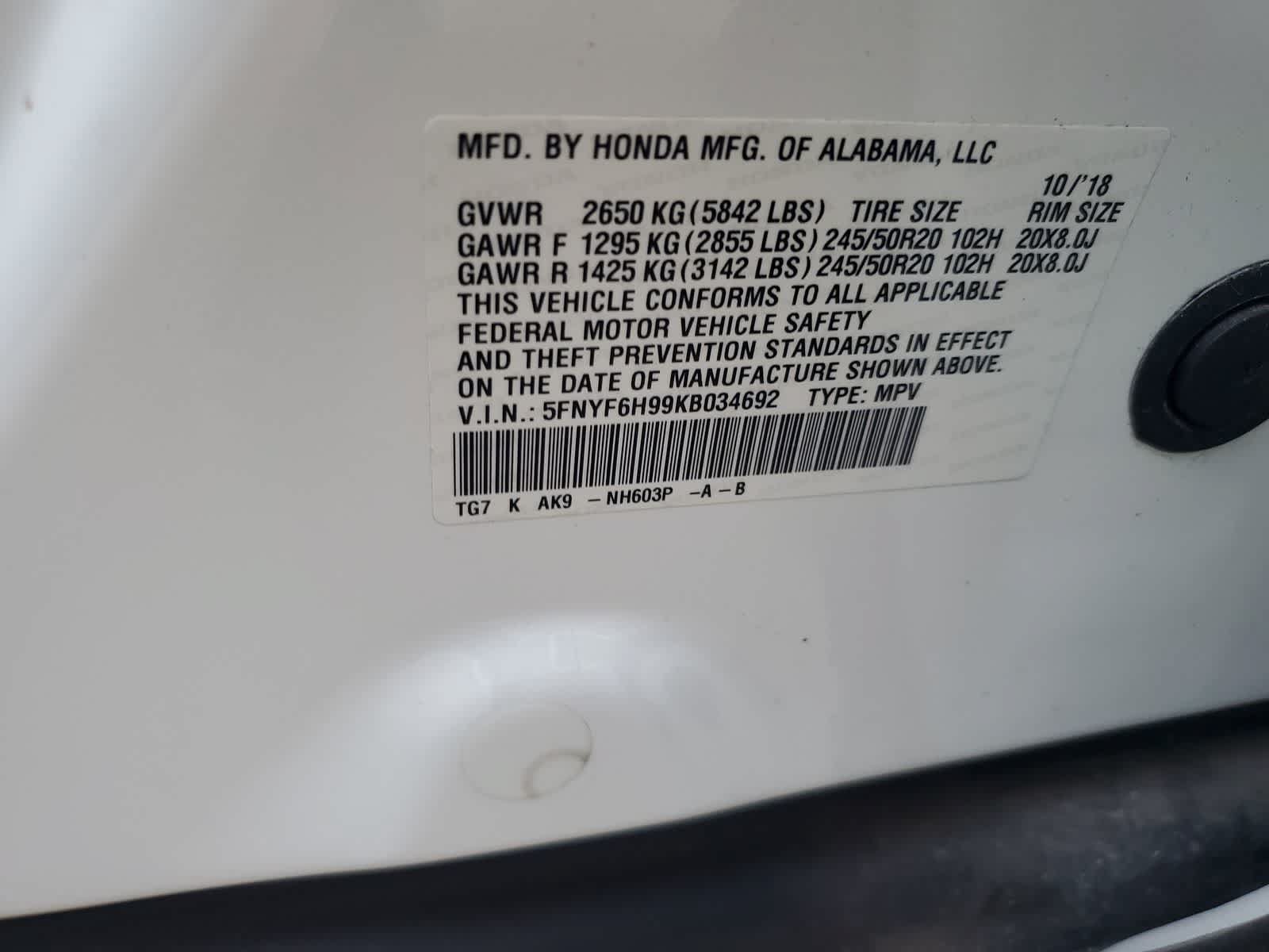 Used 2019 Honda Pilot Touring image 28