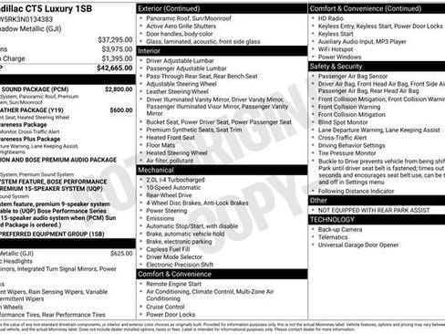 Used 2022 Cadillac CT5 Luxury w/ Sun And Sound Package image 10