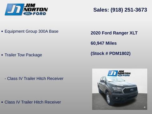 Used 2020 Ford Ranger XLT w/ Trailer Tow Package RWD image 8