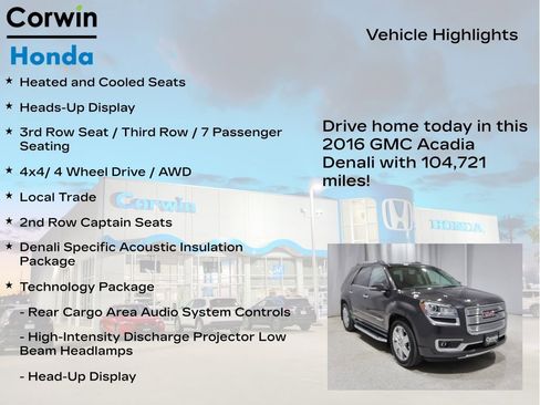 Used 2016 GMC Acadia Denali AWD/4WD image 6