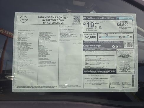 New 2026 Nissan Frontier SV image 38