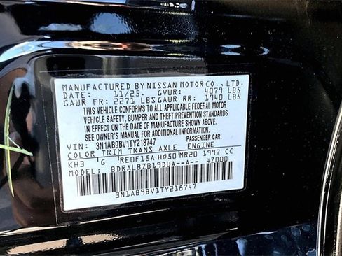 New 2026 Nissan Sentra S image 13