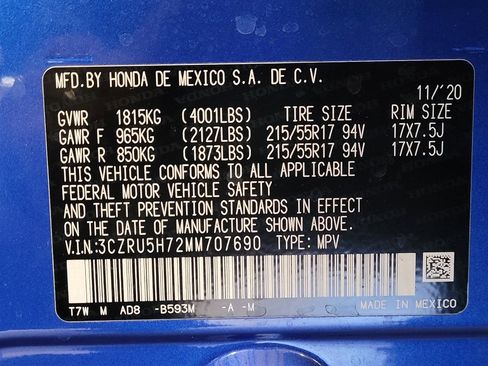 Used 2021 Honda HR-V EX-L image 33