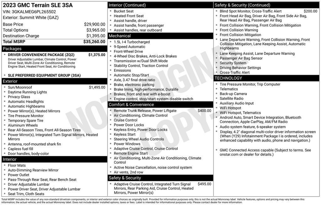 Used 2023 GMC Terrain SLE w/ Driver Convenience Package FWD image 35