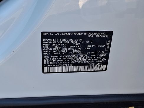 New 2026 Volkswagen Atlas SE AWD/4WD image 18