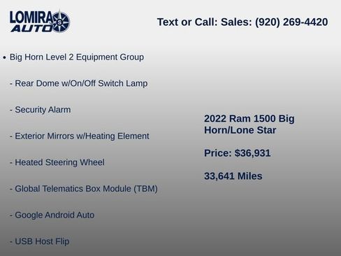 Used 2022 RAM 1500 Big Horn AWD/4WD image 8