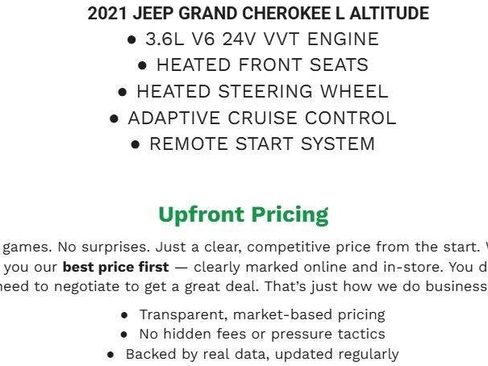 Used 2021 Jeep Grand Cherokee L Laredo AWD/4WD image 2