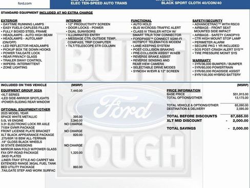 New 2025 Ford F150 XLT w/ Equipment Group 302A MID image 2