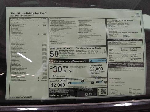 New 2027 BMW 530i xDrive w/ M Sport Package AWD/4WD image 17