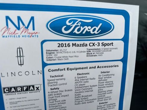Used 2016 MAZDA CX-3 Sport image 29