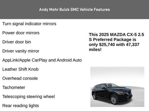 Used 2025 MAZDA CX-5 AWD 2.5 S w/ Preferred Package image 12