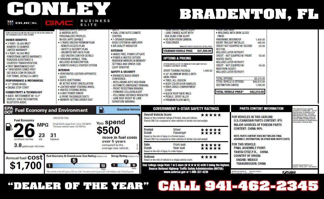 Used 2023 Buick Envision Essence w/ Sport Touring Package FWD image 1