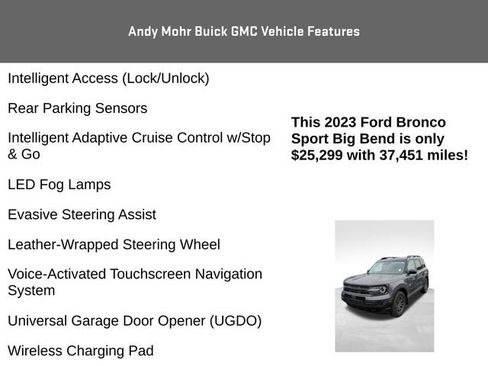 Used 2023 Ford Bronco Sport Big Bend w/ Convenience Package AWD/4WD image 14